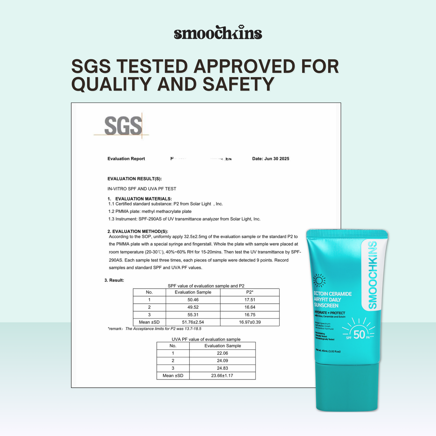 Smoochkins Ectoin Ceramide Airyfit Daily Sunscreen SPF50 PA++++