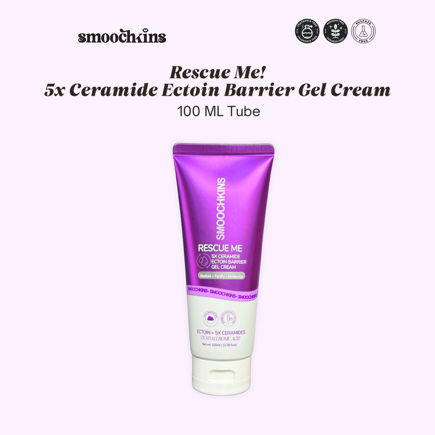 Smoochkins Rescue Me! 5X Ceramide Ectoin Barrier Gel Cream Moisturizer