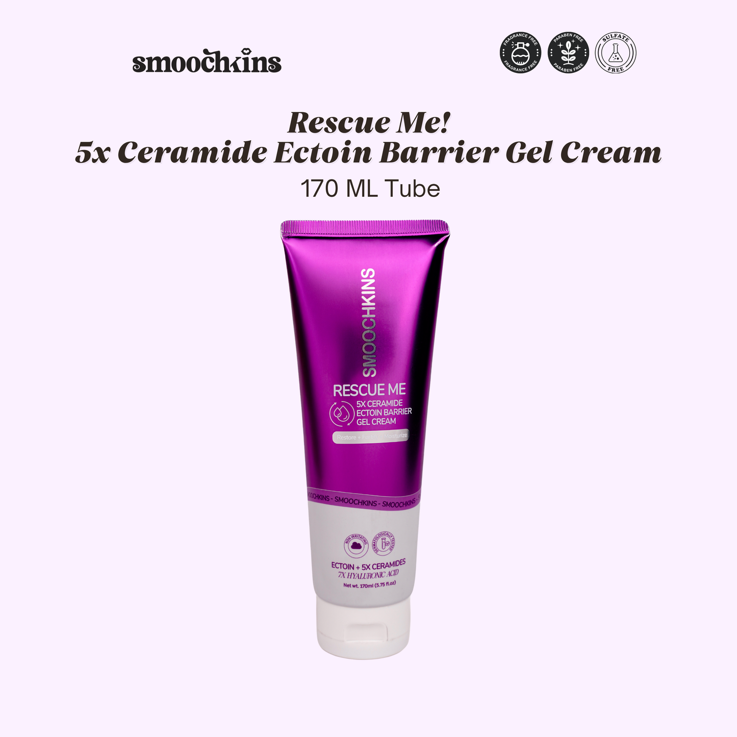 Smoochkins Rescue Me! 5X Ceramide Ectoin Barrier Gel Cream Moisturizer