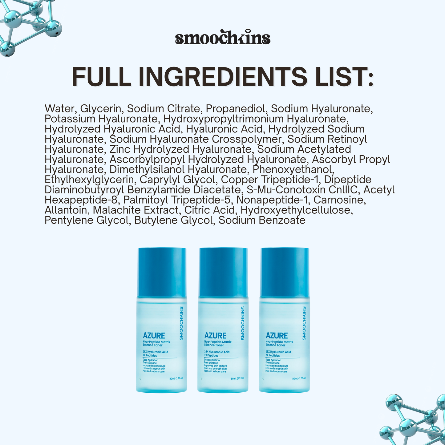 Smoochkins Azure Hya-Peptide Essence Toner