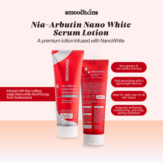 Smoochkins Nia-Arbutin Nano White Serum Lotion for Body Care